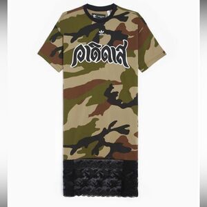NEW! Adidas Originals Camo Lace Shirt Dress Women’s Size Small (H59016) #B57
